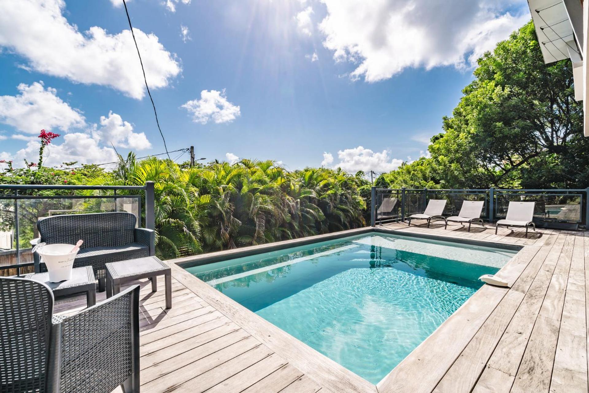Villa Kaléna : 4 ch, plage à 50m, vue mer Le Diamant Exterior foto